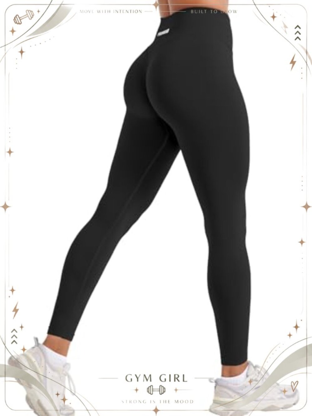 Seamless High Rise Leggings Hidden Scrunch V-Waistband 24 Inseam Yoga Pants